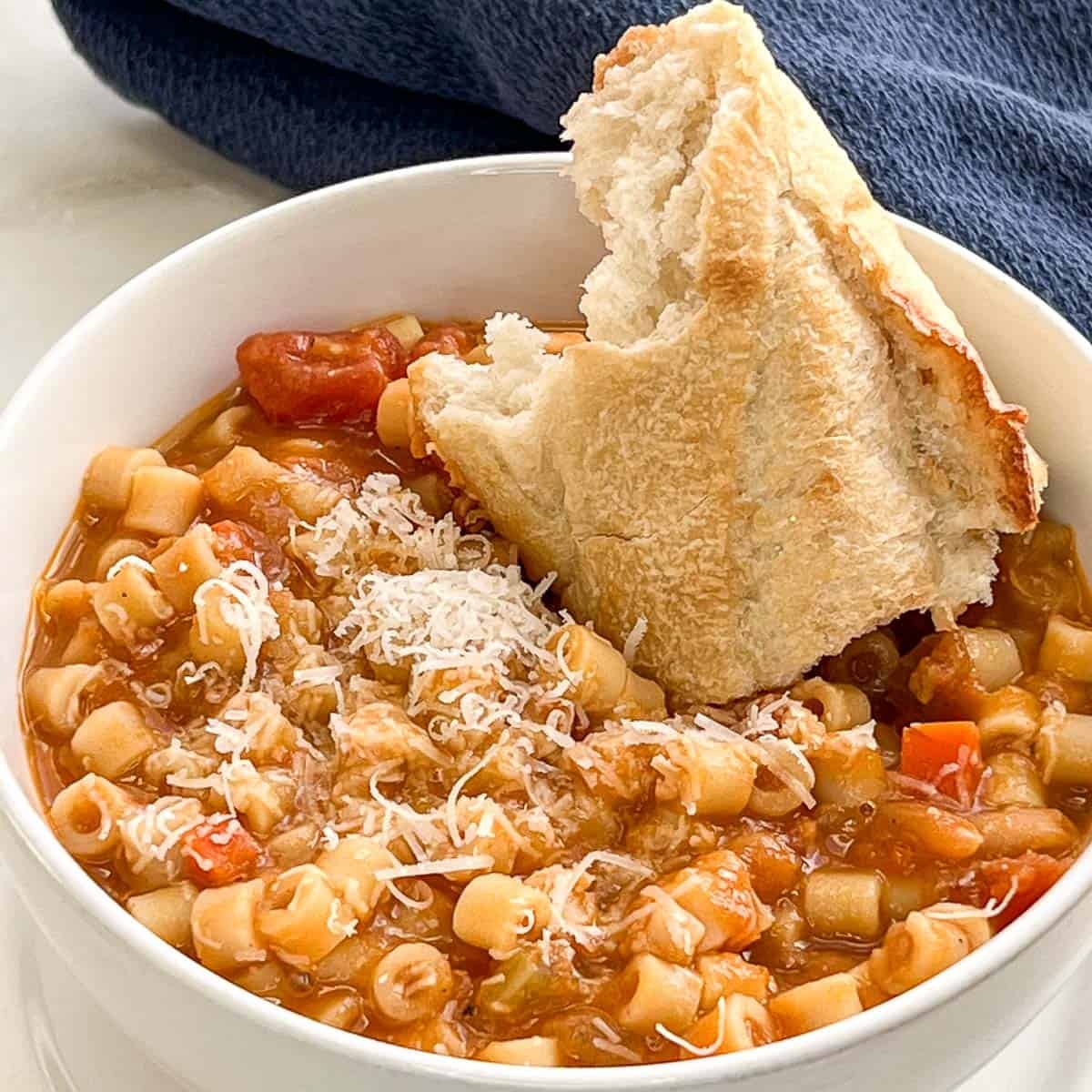 Pasta-E-Fagioli with Homemade Bread